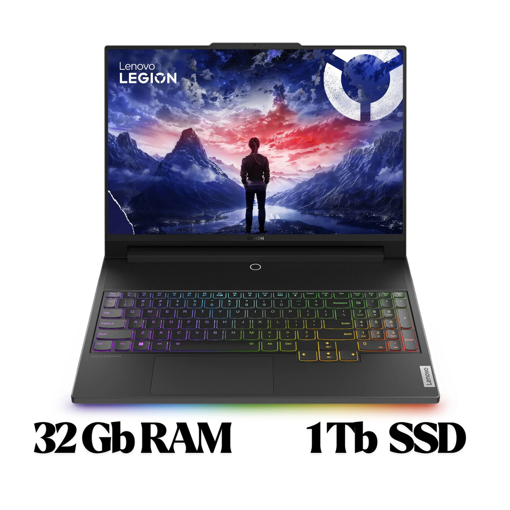 Lenovo Legion 9 – Laptop Gaming 16″ 3.2K 165Hz, Intel Core i9-14900HX, 32GB RAM, 1TB SSD, NVIDIA GeForce RTX 4090 16GB, Windows 11, Carbon Black