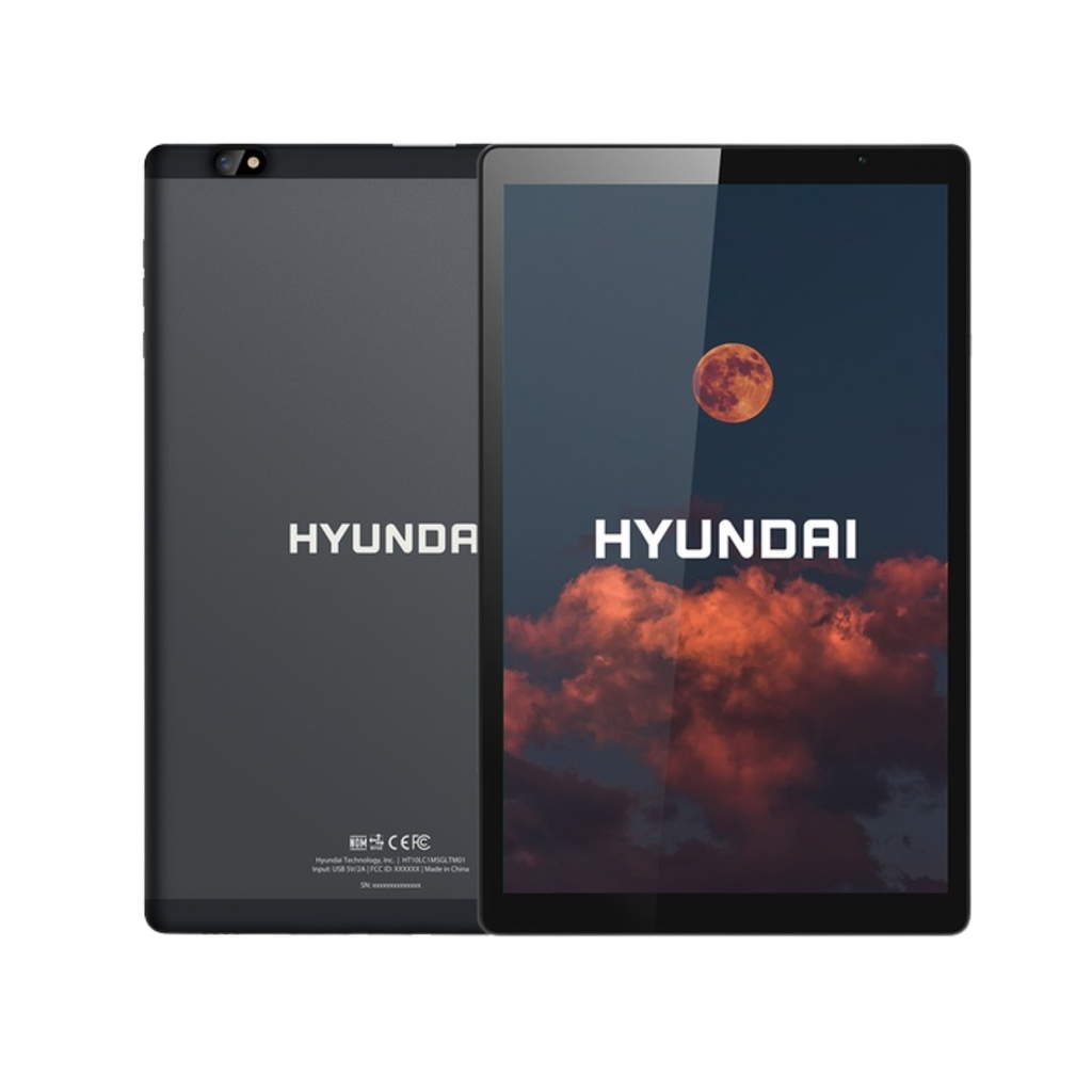 Hyundai HYtab Pro 10LC1, 10.1" 800*1280 HD IPS, Android 13, Spreadtrum SC9863A, Octa-Core Processor, 4GB RAM, 64GB Storage,  5MP/8MP, 6000mAh, LTE, Includes Stylus Pen, Earbuds, Screen Protector and Folio PU Case - Space Grey