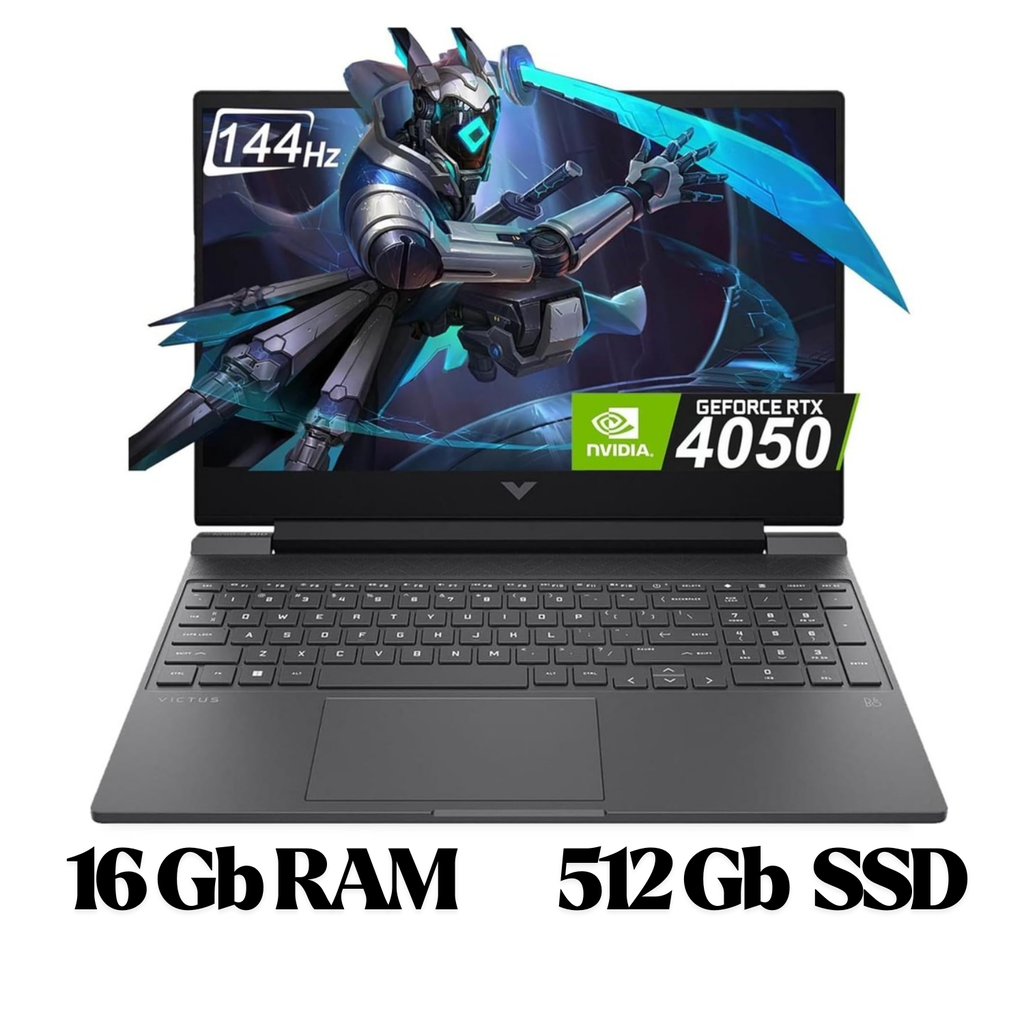 Laptop HP Victus 15 Gaming | Core i5-13va Gen | RTX 4050 6GB | 16GB RAM | SSD 512GB | Plata Mica