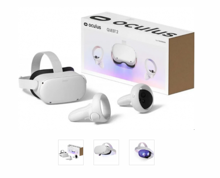 Refurbished Oculus Kit Lentes de Realidad Virtual Quest 2 Advanced, 128GB, Blanco Grado B