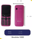 Open Box Bmobile Telefono Celular K383 Liberado SMS y Llamadas Dual SIM 2G Desbloqueado con Radio 32 MB PINK