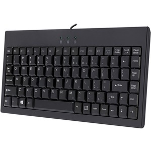 Teclado Adesso AKB-110B - Cable Conectividad - USB Interfaz - Ingl&eacute;s, Franc&eacute;s - Negro