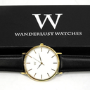 Reloj Wanderlust de Pulsera – Esfera Blanca con Correa Negra + 2 Correas de Regalo, Diseño Elegante y Versátil para Uso Diario