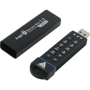 Unidad flash Apricorn Aegis Secure Key 3.0 - 30 GB - USB 3.0 - 256-bit AES - Conforme con normas TAA