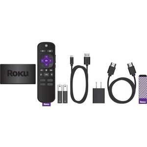 Roku Express 4K+ | HD/4K/HDR Streaming Device with Voice Remote, TV Controls, Fast Wi-Fi, Premium HDMI Cable, and Easy Setup